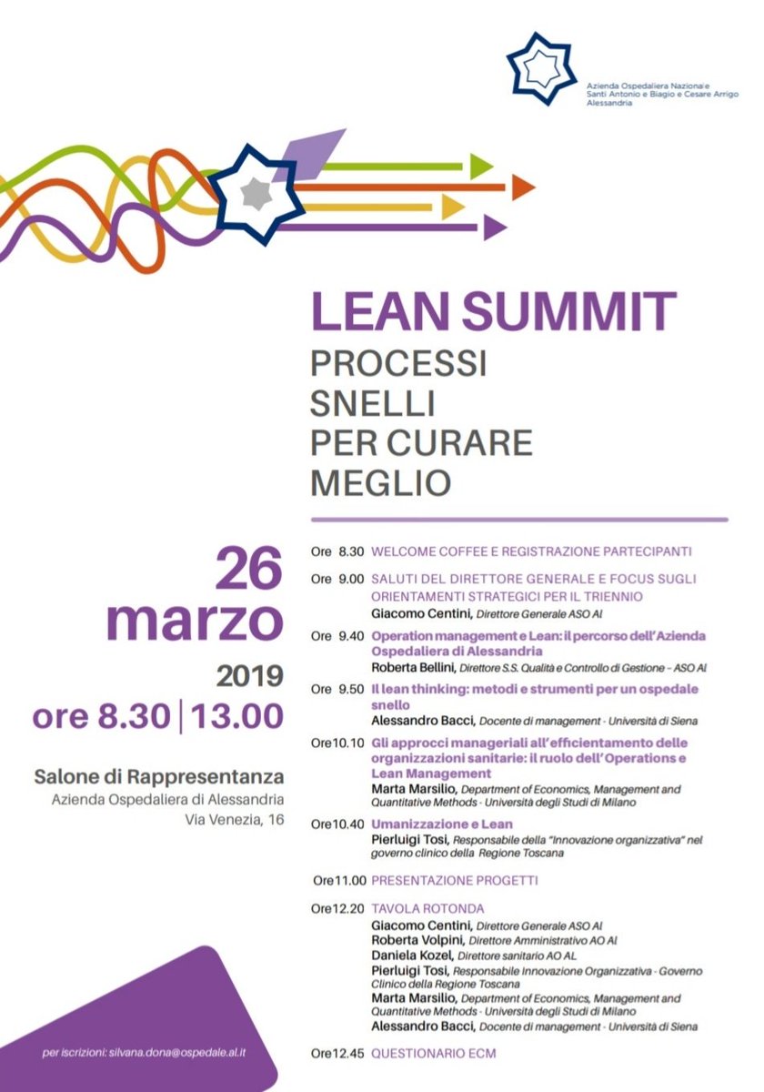 AziendaOspAL's tweet photo. Perseguire l'#efficienza eliminando gli #sprechi, migliorando i #flussi e moltiplicando il #potenziale. Questa è la #LeanOperation del #PianoStrategico ✔️
Il #26marzo la presentazione di approcci e #progetti dell'#AziendaOspedaliera per una #cura migliore ⬇️🔝 https://t.co/IMawO9MjRh