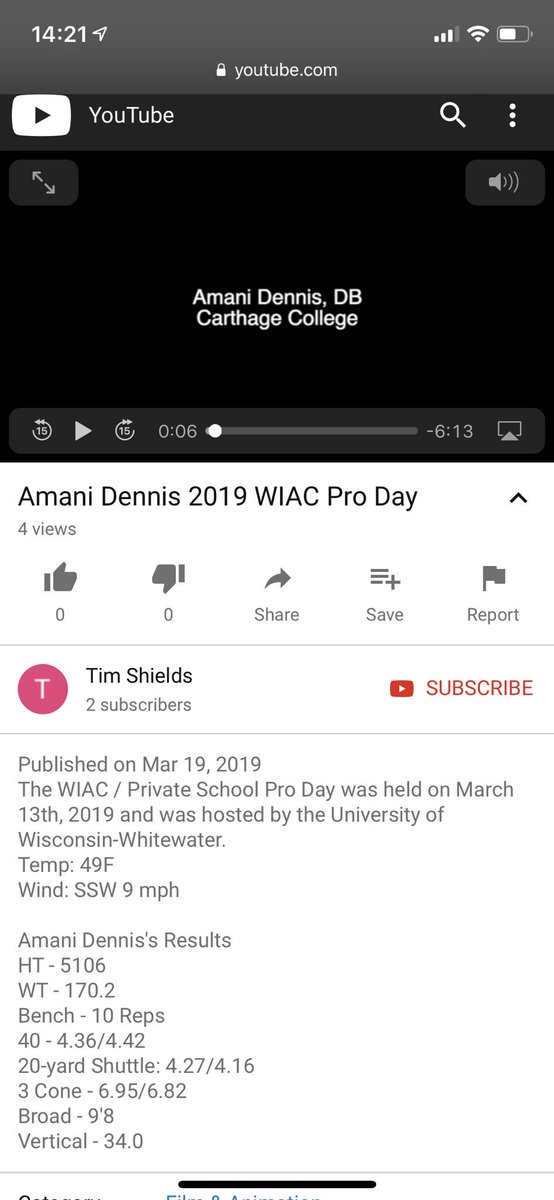 AmaniDennis29's tweet photo. Pro Day‼️ retweet for me and check it out🏈 Also in search for an Agent, for my contact information please reach out to me!! Much appreciated!! https://t.co/16wjRrC6dQ https://t.co/HFhiDbm8ZY