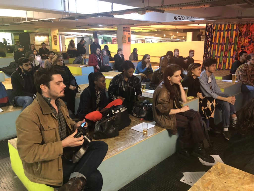 CreativeSoc's tweet photo. Wonderful audience tonight @peckhamlevels for our second #CreativeSocietyLate #creativejobstudio https://t.co/M9qTWSkeI1
