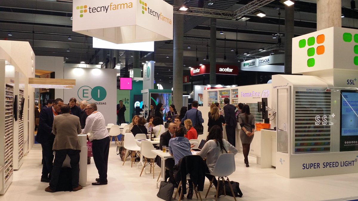 AAldaiturriaga's tweet photo. 1a jornada de @infarma_es
Mañana os esperamos en el pabellón 5, en nuestro stand es el D 115 de @tecnyfarma
👉Ven a visitarnos y te enseñaremos todas nuestras novedades de automatización y diseño de farmacias 💊
#Tecnyfarma #Infarma2019 #DiseñodeFarmacias #RobotDeFarmacias https://t.co/hzp4E6v5mb