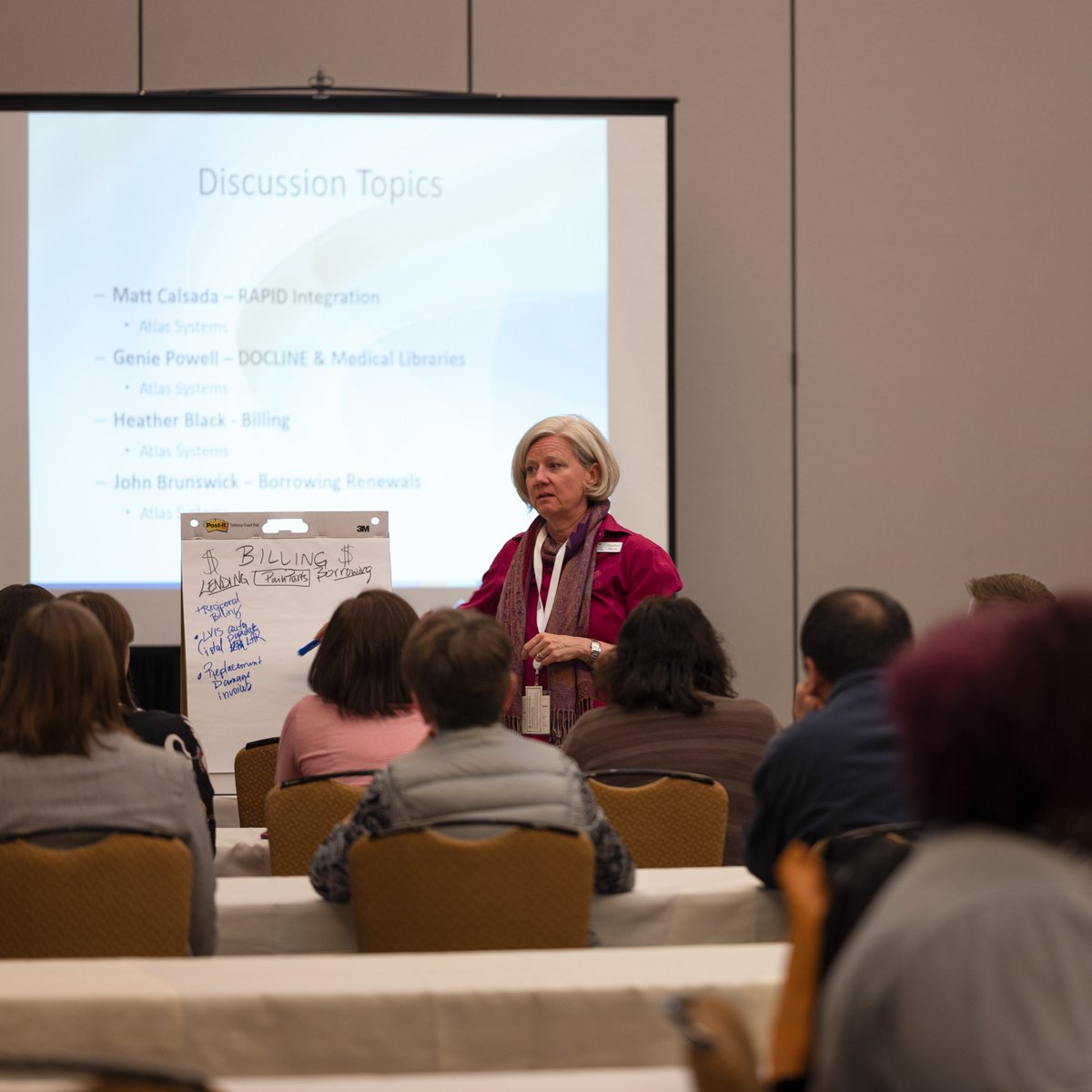 atlassystems's tweet photo. ILLiad discussion groups are happening! Wish you were here! #wheresatlas #oclcrsc19 https://t.co/xarR4TAkoa