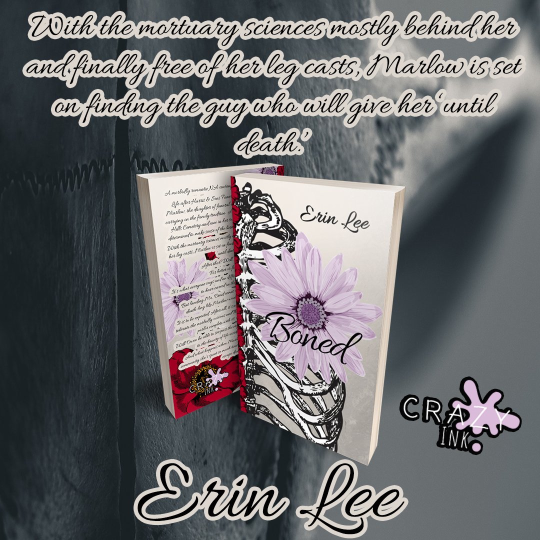 CrazyInkPub's tweet photo. Now on pre order!

#Romance #NA #Dead #CrazyInk #ComingofAge #FuneralHome #Goth #Gothic #PrettyBones #Morbid #NewRelease #AuthorsofInstagram 

Boned
A morbidly romantic NA contemporary about life and death
by Erin Lee  

Link: https://t.co/MI7tipoDpj https://t.co/myEJXl6Tza