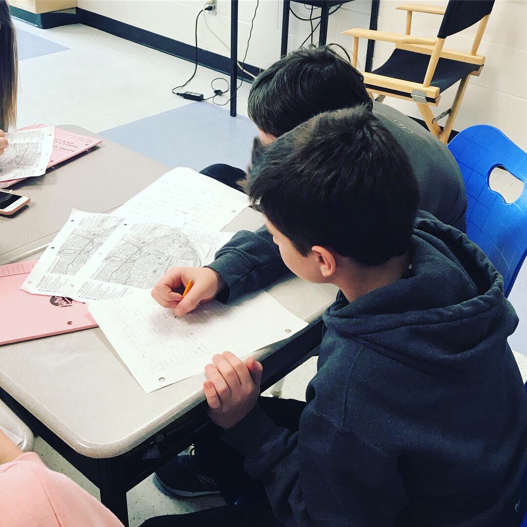 mmeplumpton's tweet photo. Getting ready for our Quebec trip next month by practicing giving and receiving directions using a map of Quebec City! #HPEFSL https://t.co/EtwA6gGoCf