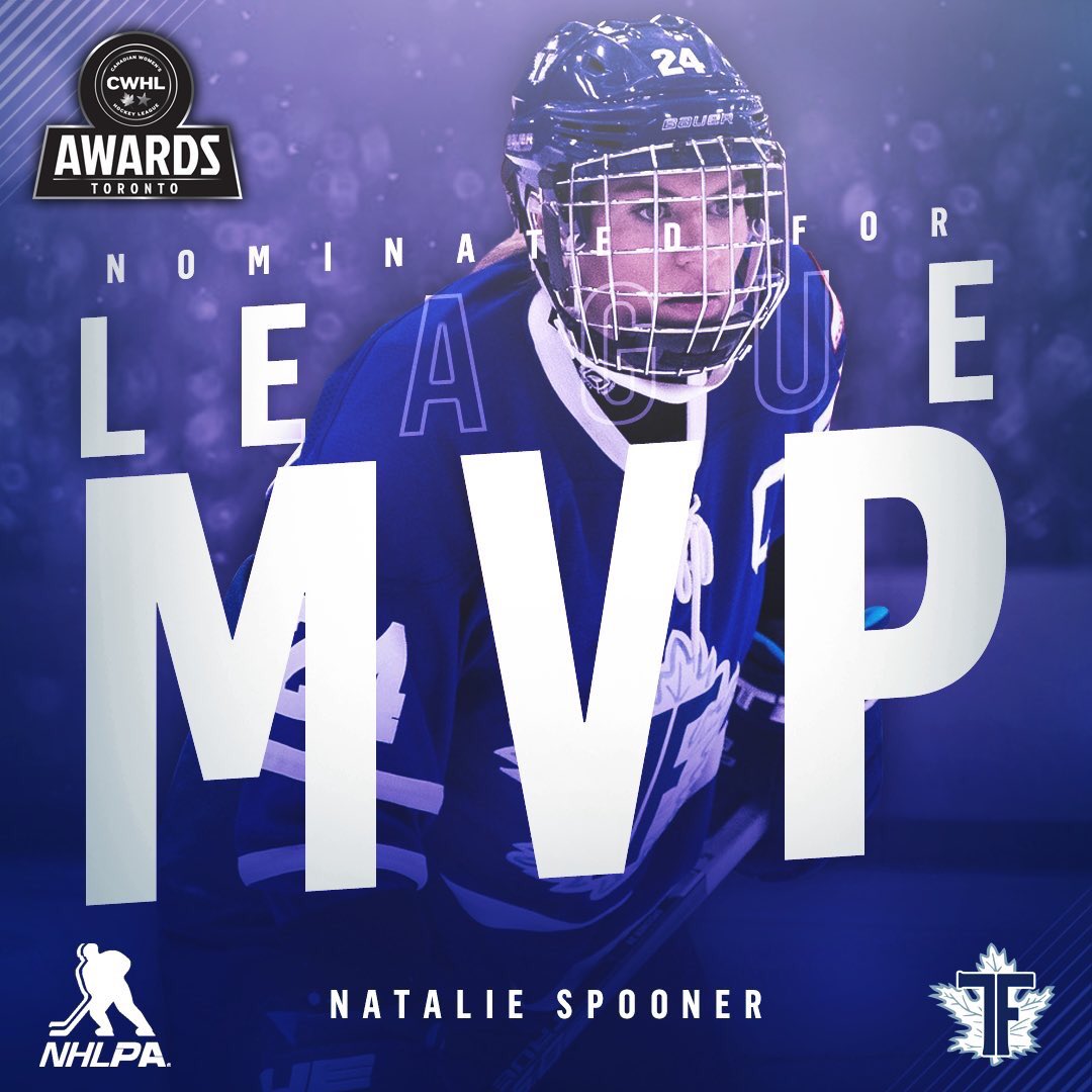 RenataFast's tweet photo. Congrats to @nursey16 @natspooner5 and @birchard14 on their very deserving award nominations!! 🔵🔵🔵 CWHL Awards Gala takes place this Friday @TheCWHL @TorontoCWHL #clarksoncup https://t.co/9lPuNzPis2