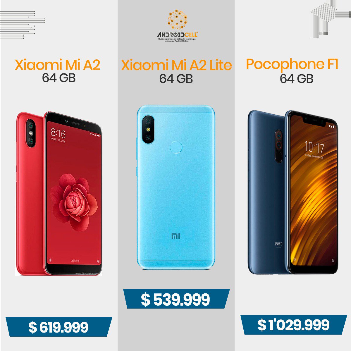 AndroidCellCol's tweet photo. #TuMóvilAndroidCell te ofrece variedad de celulares, tanto en modelo; como en colores, tamaño y precio. Aquí LOS DESCUENTOS NO PARAN, contáctanos al 📞3134890315 - 3022736328 o cómpralo en nuestro sitio web 💻 https://t.co/BvC9r2RZok. https://t.co/VTVuV1FxBt