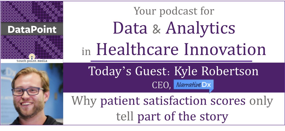 chimoose's tweet photo. Hospitals have been collecting #PatientSatisfaction scores for years - but are they getting all the value they could be? Join me for a fascinating interview with @KyleNDx, CEO of @NarrativeDx on this week's DataPoint #Podcast https://t.co/hgEyYhiD5Z https://t.co/2BKcHS30Qd