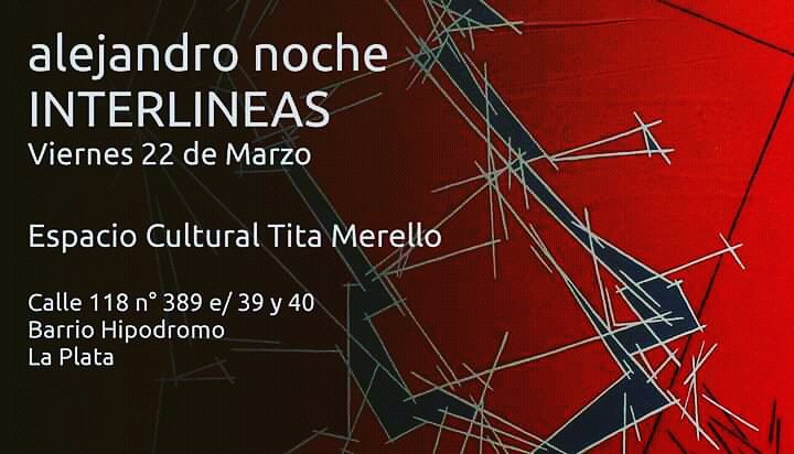 elTitaMerello's tweet photo. Este viernes 22/03 a las 19hs, el artista plástico Alejandro Noche presenta Interlineas. 
Les esperamos! 😍

#VeniteAlTita #LaPlata https://t.co/MxnwOAgSxV