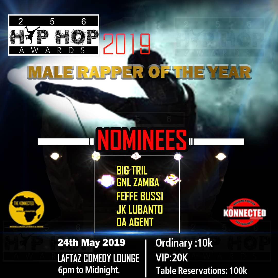 256HipHopAwards's tweet photo. MALE RAPPER OF THE YEAR ( NOMINEES )
*BIGTRIL
*GNL ZAMBA
*Feffe Bussi
*JK Lubanto
*Da A Gent
NB: Voting Starts Starts April 1st And By That Date Will Have Announced How Fans Will Be Voting
TRUST THE PROCESS
#256HipHopAwards19 #UGHipHop #256HHA19 #TheKonnectedFoundationInc https://t.co/fVd7K8OmsS