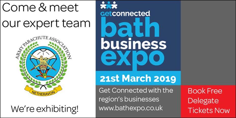 We're showing off again this week! Get Connected Bath Business Show on Thursday in Bath's fabulous Assembly Rooms. Stand A13 persuading lots of lovely Bath businesses to jump out of our aircraft with some of the best instructors around. What's not to like? @bathexpo #bathexpo