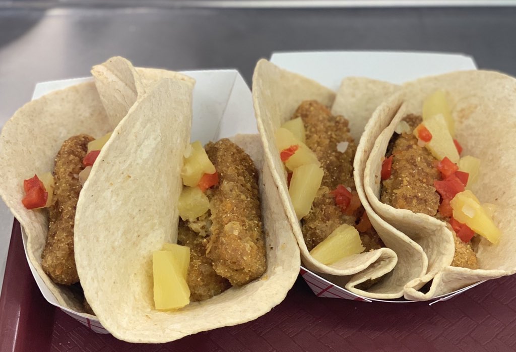 JCPS_cafes's tweet photo. It’s #tacotuesday in @JCPS_NC!! 

Who’s had a chance to try the new fish tacos? https://t.co/VUkDOgxeG9