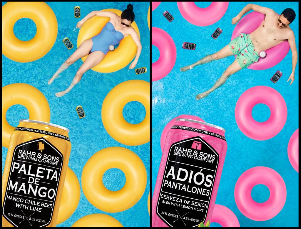 RahrBrewing's tweet photo. Tomorrow's the first day of Spring and we can't wait for #poolvibes to return. What's your "go-to" pool beer? Paleta de Mango VS. Adios Pantalones. #rahrbrewing #adiospantalones #paletademango #springbreak #poolbeer #teammango #teamadios https://t.co/w1xXvsDnBA