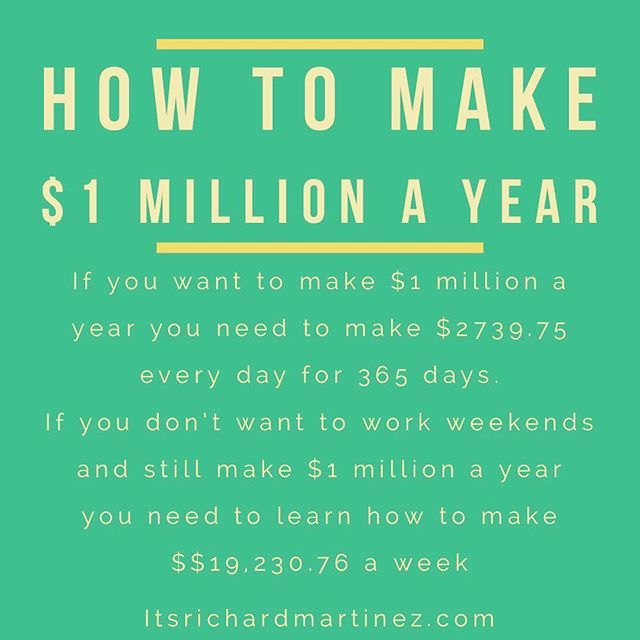 unifyyou's tweet photo. How to make 1 #million #dollars a year
———————————————————
#success #growth #money #goodattitude #youareenough #responsibility #believeinyourself #finances #tastebetterwithchedder https://t.co/upmokf4KyZ https://t.co/UTdEUmOLKN