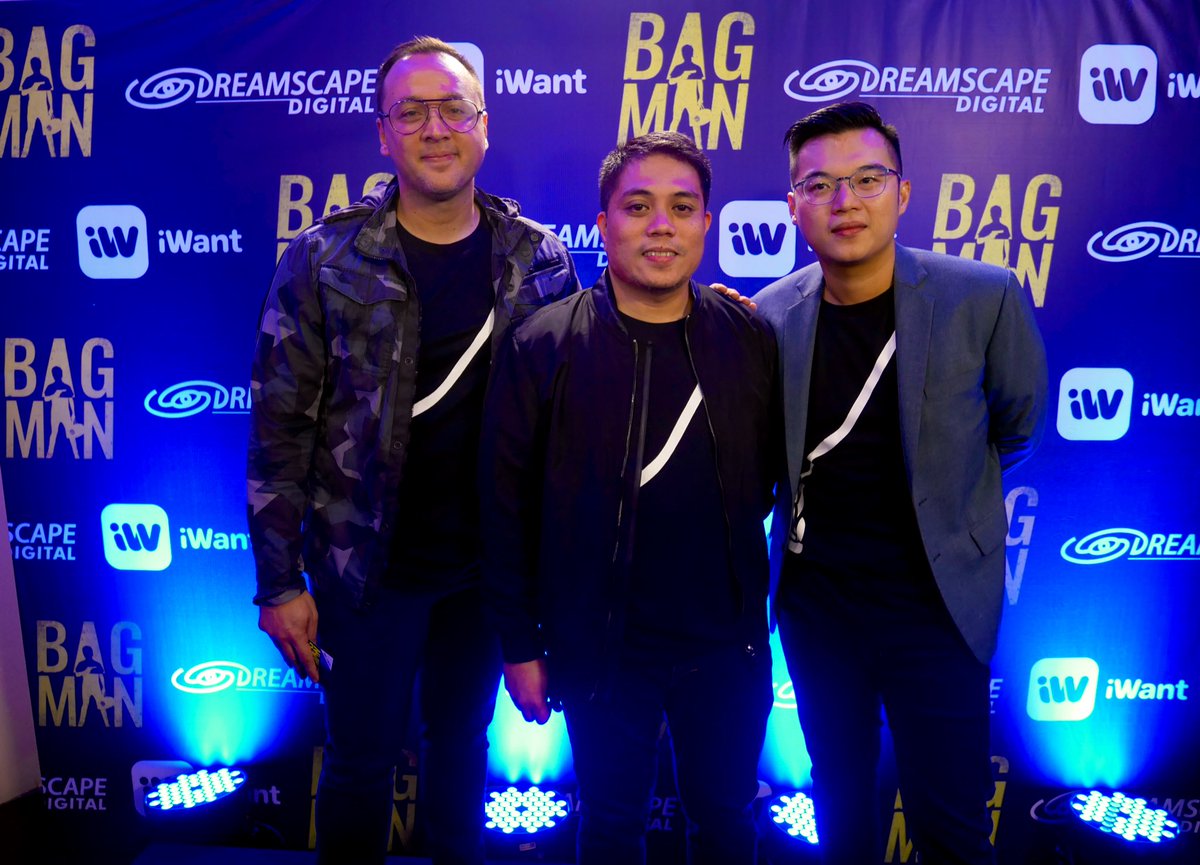 markpelobello's tweet photo. Congratulations @AtaydeArjo and to all the cast, staff &amp; creators of #Bagman! Sobrang ganda ng story at mounting ng mga scenes! Sama-sama nating panoorin, bukas March 20 on @iwant! #dreamscapedigital #reinentertainment #BagmanScreening #BagmanSpecialScreening https://t.co/8Rpi5RID5T