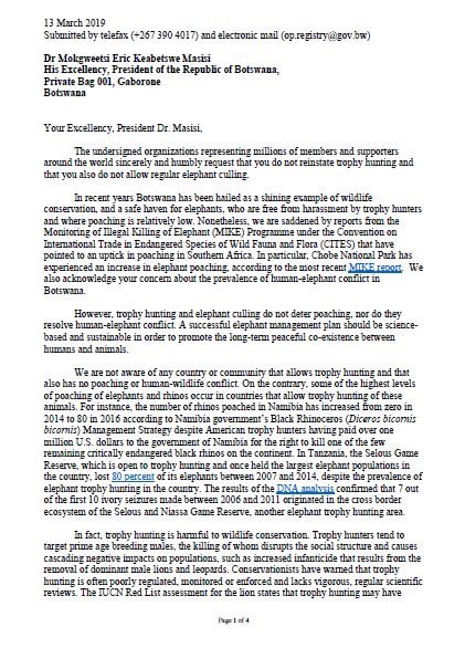 cia_foundation's tweet photo. Captured In Africa Foundation have signed-on to the following letter and appeal, addressed to President @OfficialMasisi of Botswana regarding the proposal to reinstate culling & trophy hunting of elephants.
#CommittedToConservation https://t.co/LslqpjTvZw