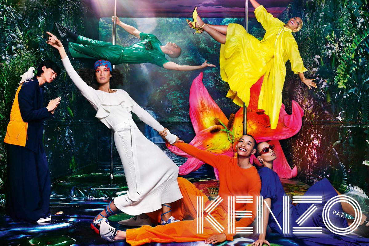 thecollectivema's tweet photo. KENZO new SS19 colourful campaign.
.
Creative Director #carollim #humbertoleon .
.
Photographer #davidlachapelle .
.
Makeup Artist #sarahnicoletanno . 
.
#kenzo #thecollectivemanagement #diversemodels #artistmanagement #agencyartist #creativeartistsagency #urbancolours #vibrant https://t.co/lmbbEFs0Hr