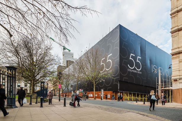 55colmorerow's tweet photo. When the building wrap for 55 Colmore Row was installed in  2015 it set a new record for the largest wrap in the UK. It took more than 500 man hours to complete, weighed 1,200kg and used 2,500 brass eyelets to secure. #55Facts 

Discover more at https://t.co/ZRaJD5yKqs https://t.co/L4T2zARGYK