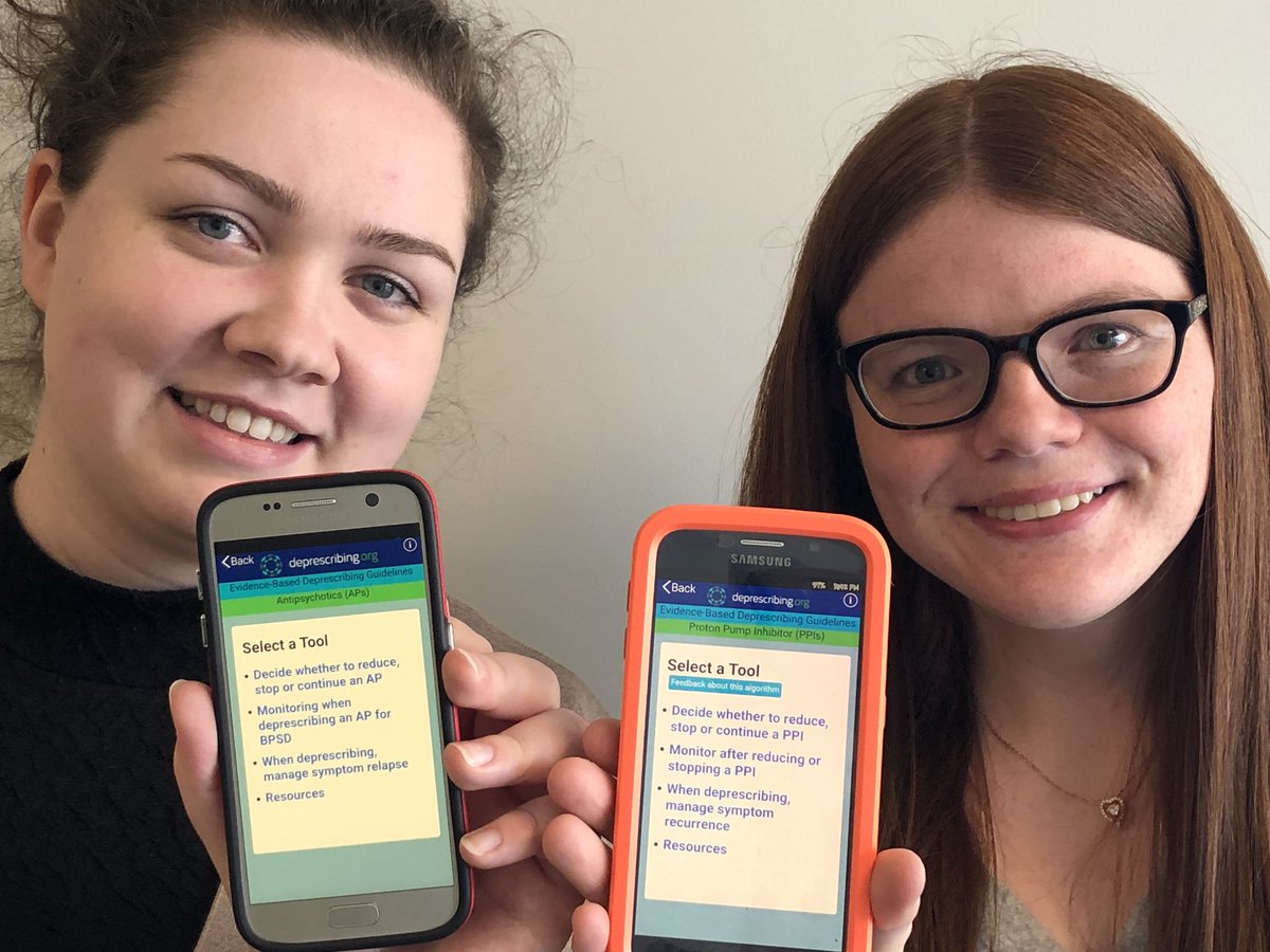 schoolofpharm's tweet photo. Looking for a convenient way to have the Bruyere evidence-based #deprescribing guidelines in your pocket? App now available for Android and Apple! 🍎 @PANLupdates @OptimisingRxUse @DebbieVKelly @_nlma https://t.co/JY3aysRrHd