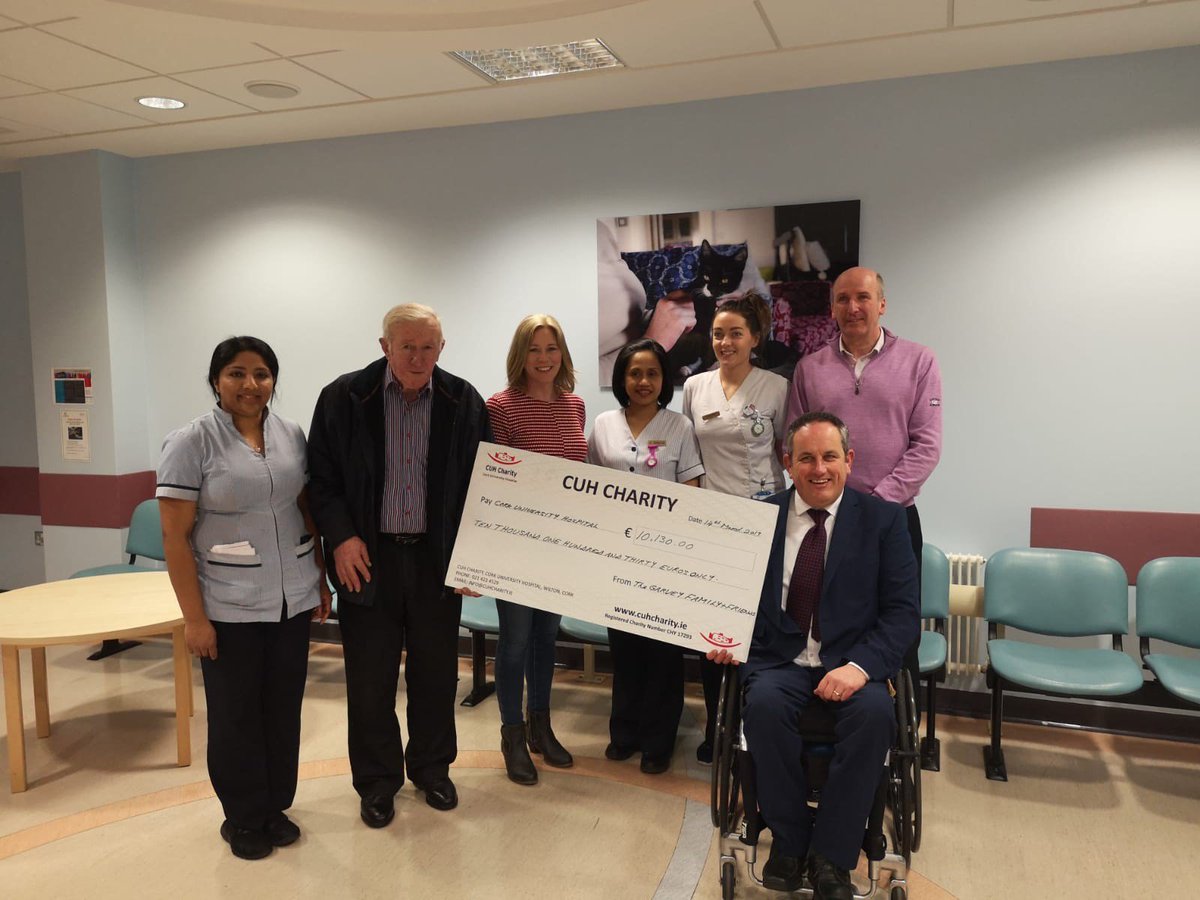 CUHCharity's tweet photo. THANK YOU John Garvey, family &amp; supporters of Kerry for their support @CUH_Cork over the past 16 yrs. €156,000 has been donated to our Oncology, Neurology &amp; Cystic Fibrosis Departments to date, making a significant contribution to the care &amp; facilities for patients.#KerryLegends https://t.co/kyLmTGIyPt
