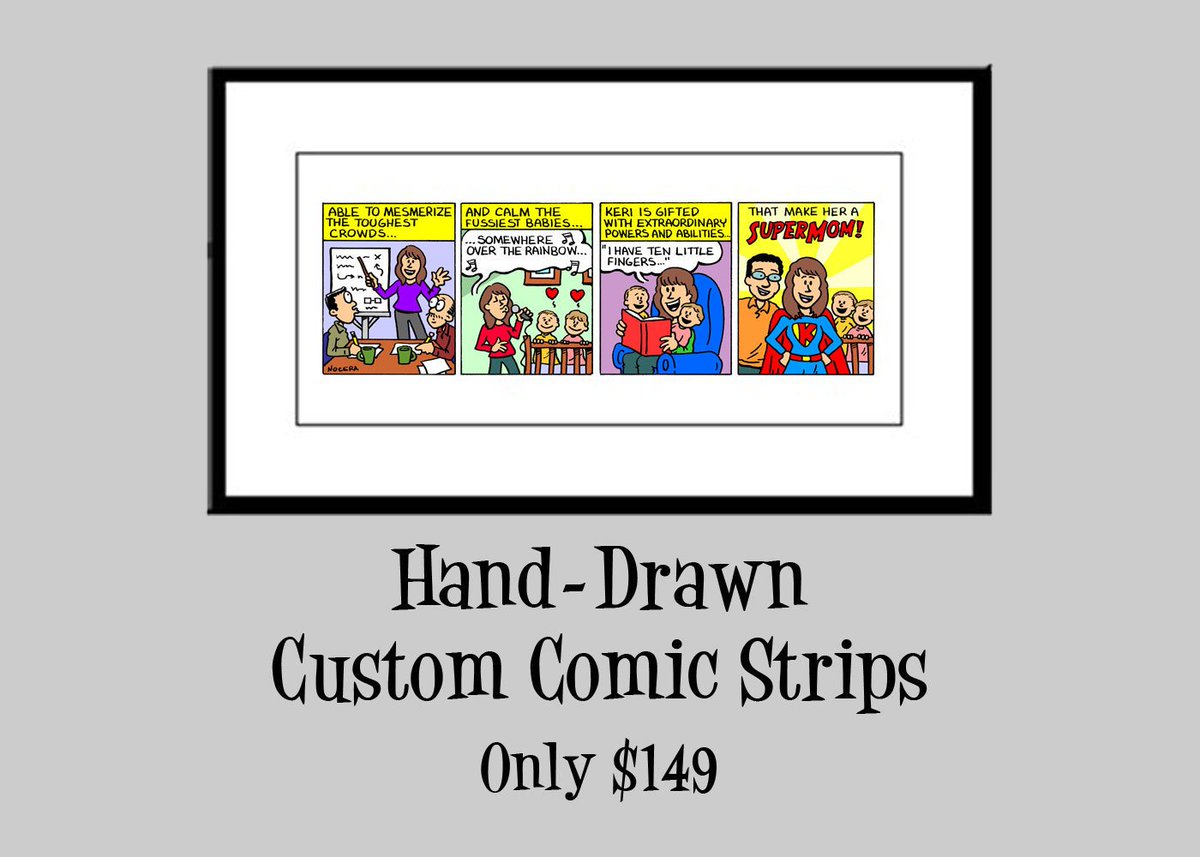NicheCartoons's tweet photo. Mother's Day is fast approaching! Is your wife a Super Mom? Hand-drawn, custom color comic strips. Personalized and professional.
#mothersday #giftsforher #customcomics #customcartoons #personalgiftsformom #customgiftsformom https://t.co/C5gURsaWPt