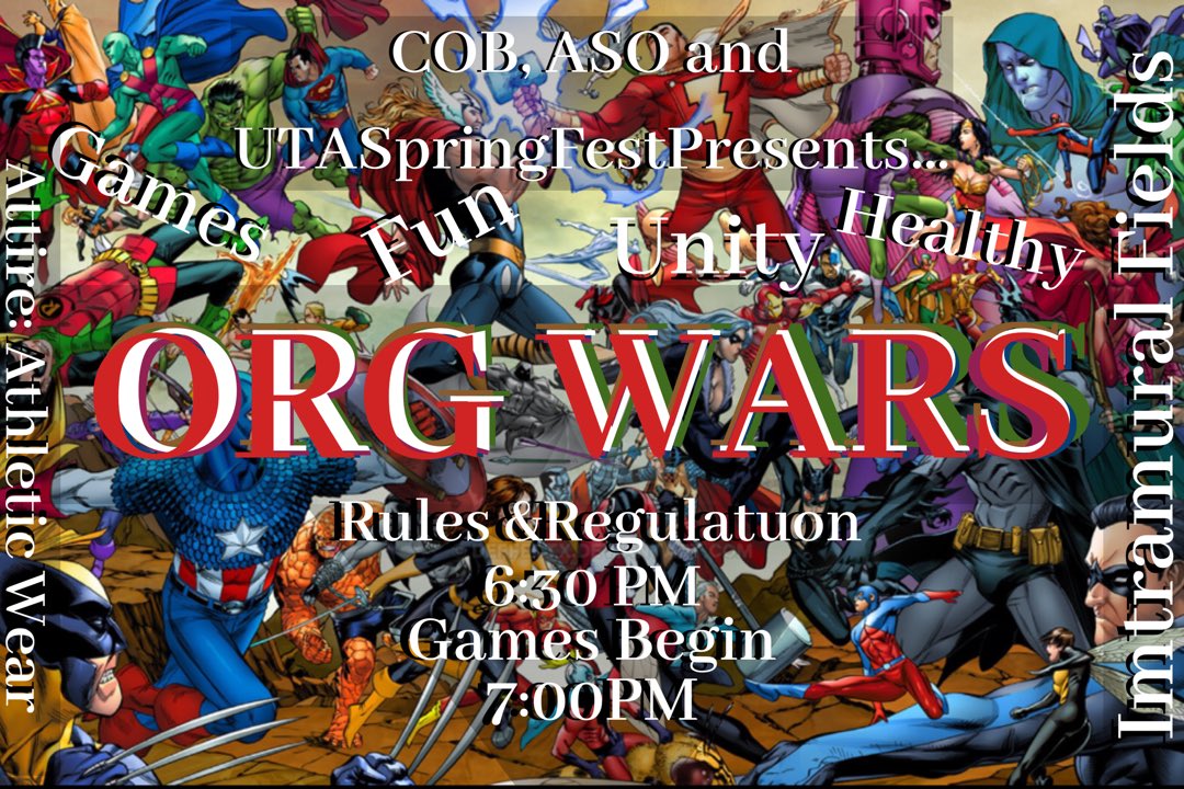 its_thatguyphat's tweet photo. #OrgWars #UTASpringFest https://t.co/6DKgzTzl49