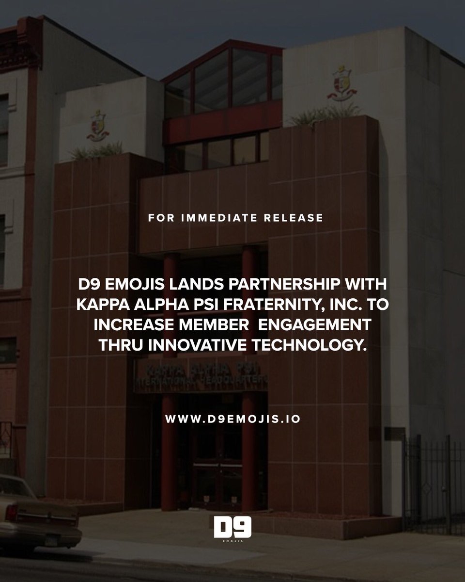 D9Emojis's tweet photo. We are happy to announce that we will be partnering with @kapsi1911 to help advance the communication between members through our innovative digital technology. 

Our goal is to help each Divine 9 organization improve their digital outreach efforts! #D9Emojis https://t.co/ygDslSFnYQ