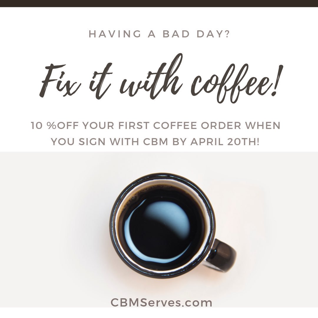 CBM_Services's tweet photo. https://t.co/M6n1NHxx7t #cbmservices #cbmserves #coffee #breakroomservices #tuesday #tuesdaymotivation #tuesdayfacts #tuesdayquotes #tuesdayvibes #breakroomvibes #coffeestation #beverageservices #tuesdaythoughts https://t.co/8aHOBIEZq2