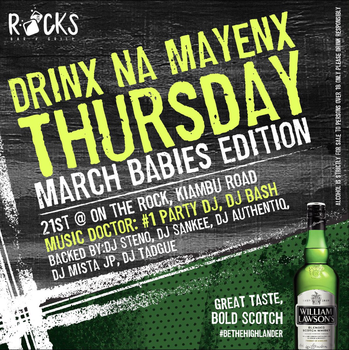 HomeboyzRadio's tweet photo. Thursday we are heading to Kiambu Road to celebrate @DJBashKenya’s birthday @Ontherockske
Powered by @WilliamLawsonsG will you be there? #IgnitionDRIVE #BeAHighlander https://t.co/2bUzKmZ6BJ