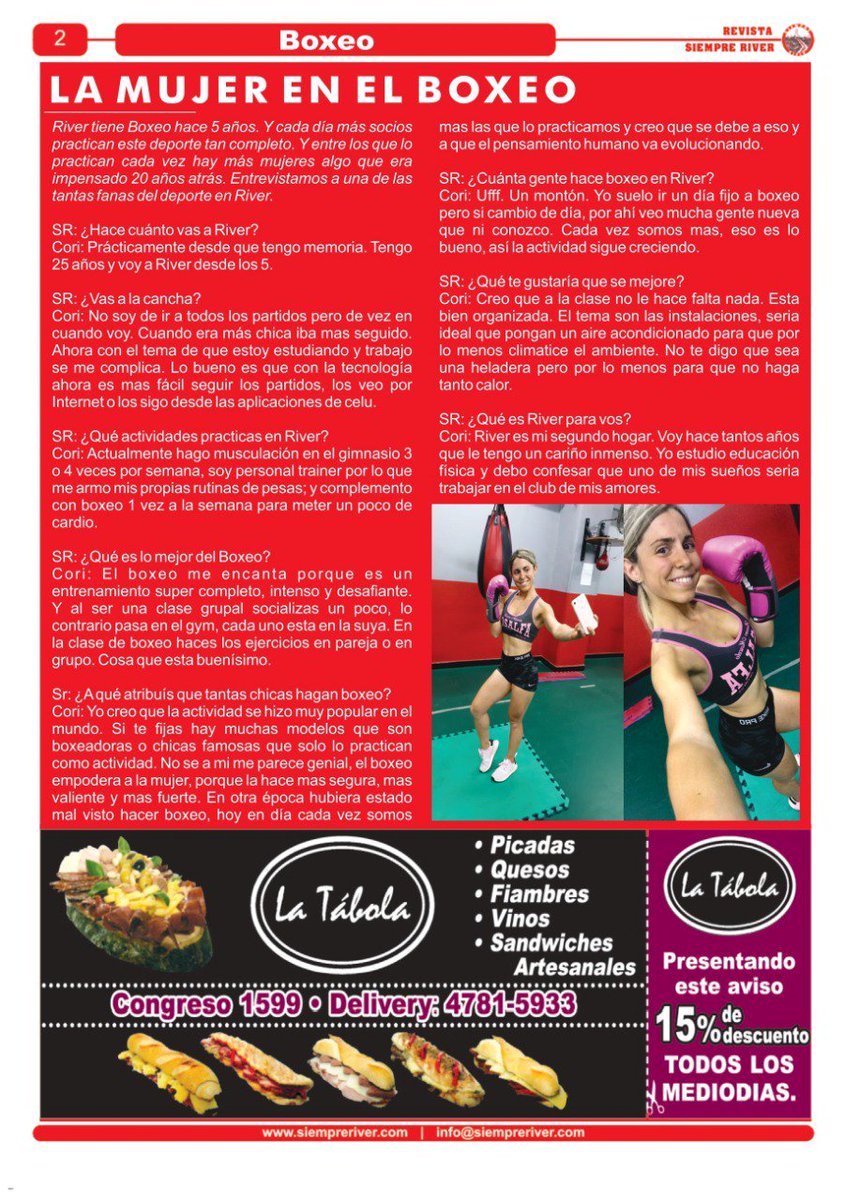 Encontramos una gran amiga de <a href="/BoxeoRiverPlate/">BOXEO RIVER PLATE 🥊</a> #RevistaSiempreRiver