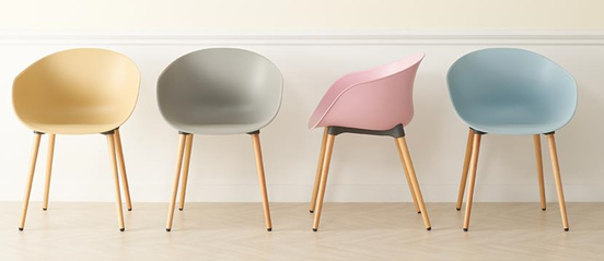 Freshen up your office this spring with these sophisticated chairs available in a variety of shell colours and leg options. #spring #Pastel #office <a href="/RapidOffice1980/">Rapid Office</a>