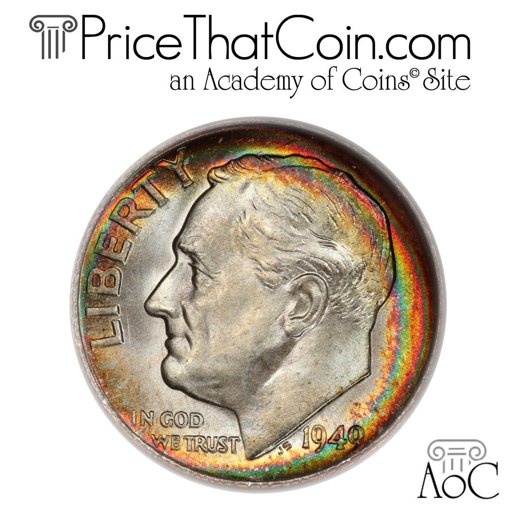 pricethatcoin's tweet image. PriceThatCoin.com #DailyCoin:
1949-S Roosevelt Dime, PCGS MS67+FB
Sold for $3,525 on 1/27/19
PCGS Price Guide MS67+FB: $3,000
NGC Price Guide MS 67+ FT: $4,150
Sold by Legend Rare Coin Auctions
Auction info by: 

#tuesdays #silverdime #coins