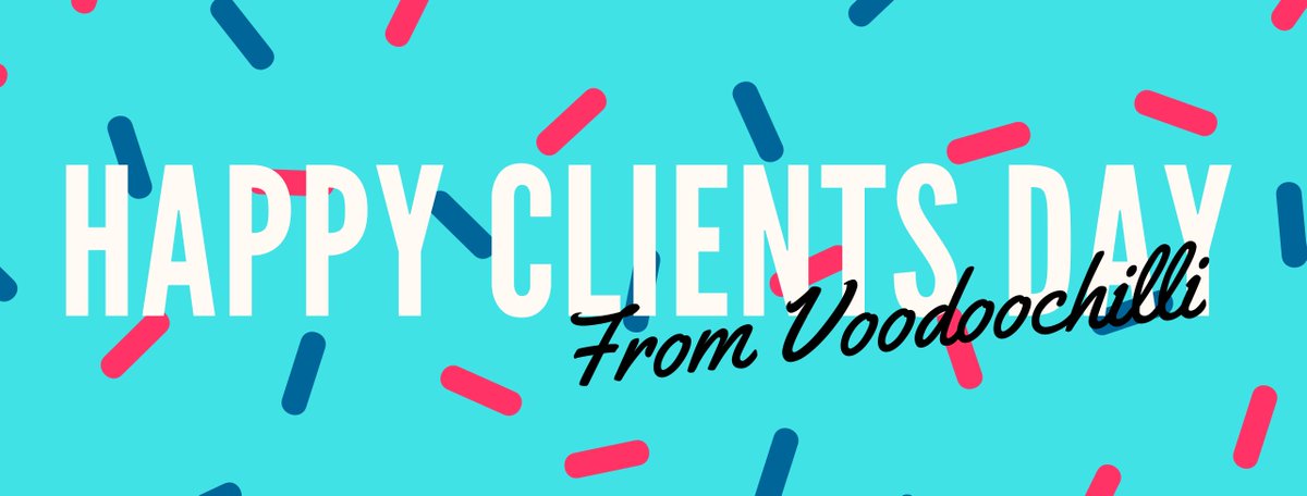 Voodoochilli's tweet photo. It's international clients day! It goes without saying that here at Voodoochilli we are so thankful for all of our clients. We love turning your digital dreams into reality.
A happy client is happy us!
https://t.co/3S52yxk37S
#ClientsDay #Voodoochilli https://t.co/8745muj6Qg