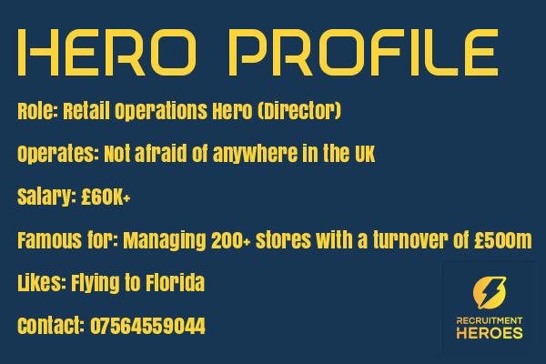rec_heroes's tweet photo. โกTOO HOT TO HANDLE HERO - RETAIL OPS DIRECTOR - CALL US NOW FOR AN INTRODUCTION! โก #Retail #OpsDirector #Operations #Management #Permanent #Hero #RecruitmentHeroes #ChallengeAccepted https://t.co/G5t5DRFTei