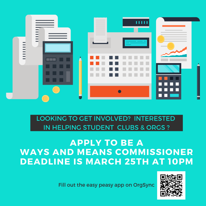 Looking to get involved? Interested in helping student clubs &amp; orgs? Apply to be a Ways and Means Commisioner! Deadline is March 25th at 10pm. #BryantUniversity #BryantStudentEngagement #LifeAtBryant