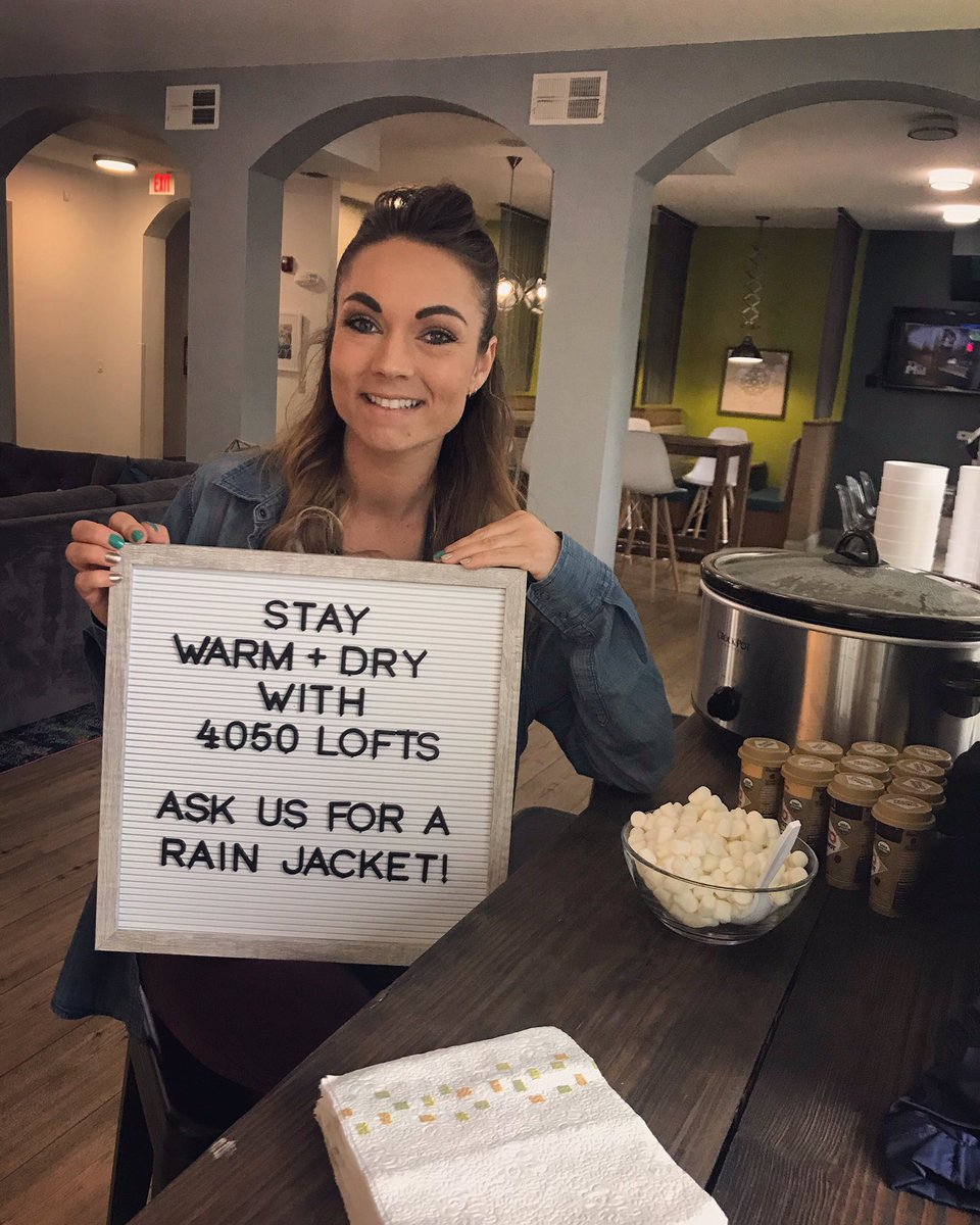 4050LOFTS's tweet image. It’s cold and rainy today! Stop by for some hot chocolate and a new 4050 rain jacket! 🤘🏼
