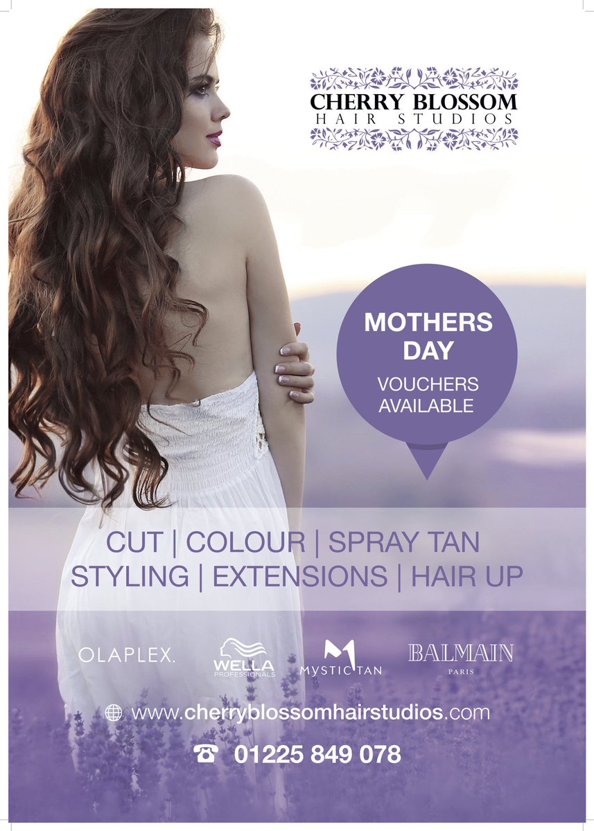 A Mother’s Day treat at 
#CherryBlossomHairStudios will always go down well. Gift vouchers available 💇‍♀️🌹❤️😁🥰😍 #salon #bathuk #hair #tanning #colour #gift #vouchers #mothers #Mothersday2019 #daughters #sons