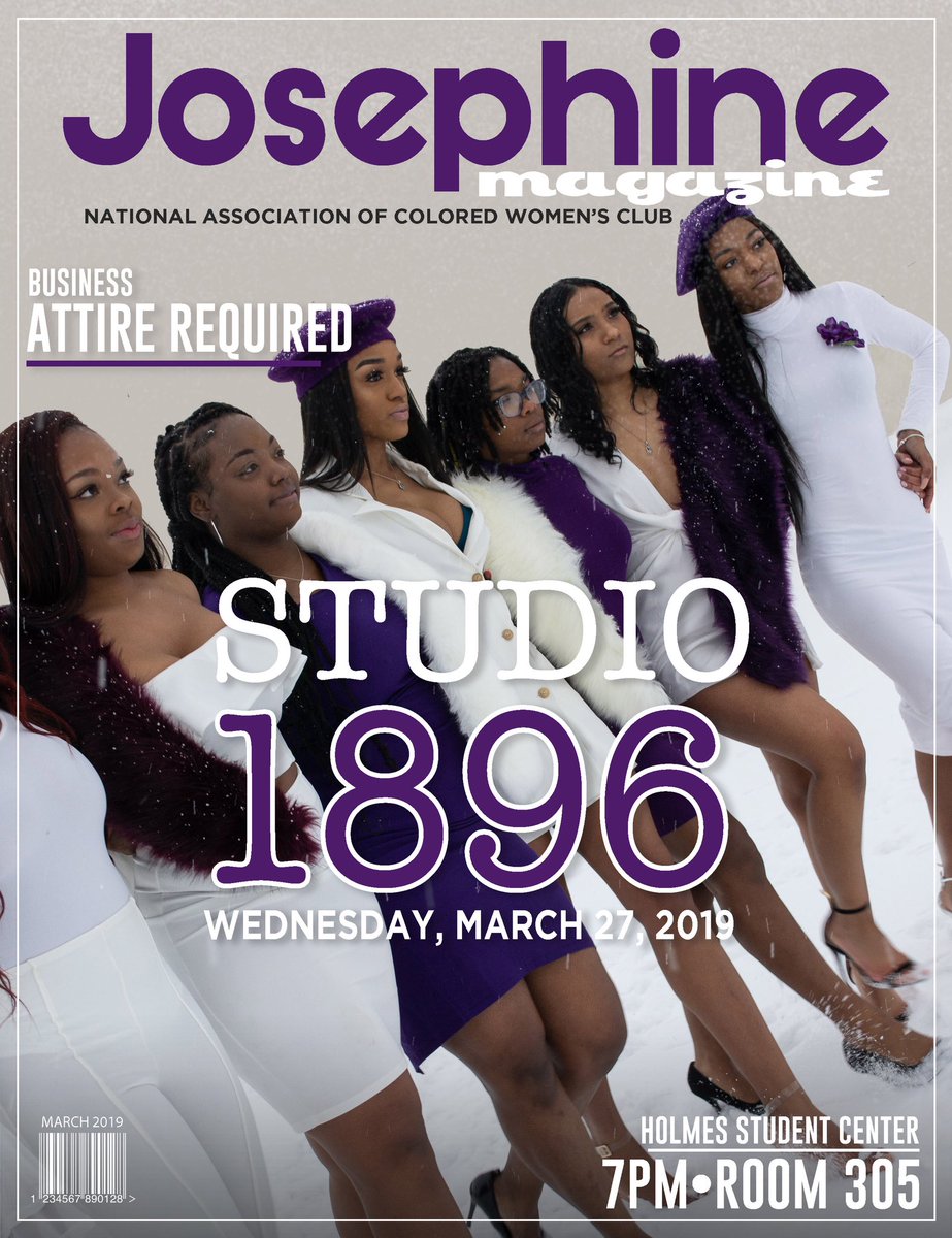 Taqori__'s tweet photo. The Women of Poise and Substance Club of NACWC presents “Josephine Magazine.” Honoring Josephine St. Pierre Ruffin, editor of the FIRST newspaper for African American women and FOUNDER of our great organization. Support our first week here on NIU’S campus 💜 #FEDInvasion 📢 https://t.co/uazXcpqWRs
