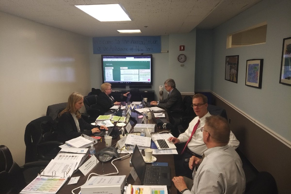 ArchNY_Schools's tweet photo. The #Accreditation review team is hard at work this morning. Principals, teachers, and Regional Superintendents are on the line or in the office discussing teaching & learning strategy. #AdvancedEd #CatholicEducation @SusanMillerMath https://t.co/lIP6MRtkJ3
