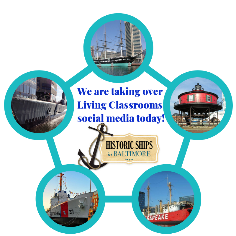 livingclassroom's tweet photo. Check out our Instagram and Facebook accounts today to follow along as our Historic Ships in Baltimore staff takes over our social media to introduce you to the history floating in our Inner Harbor. #TakeoverTuesday #ProgramTakeover https://t.co/fY2oOlAKLc
