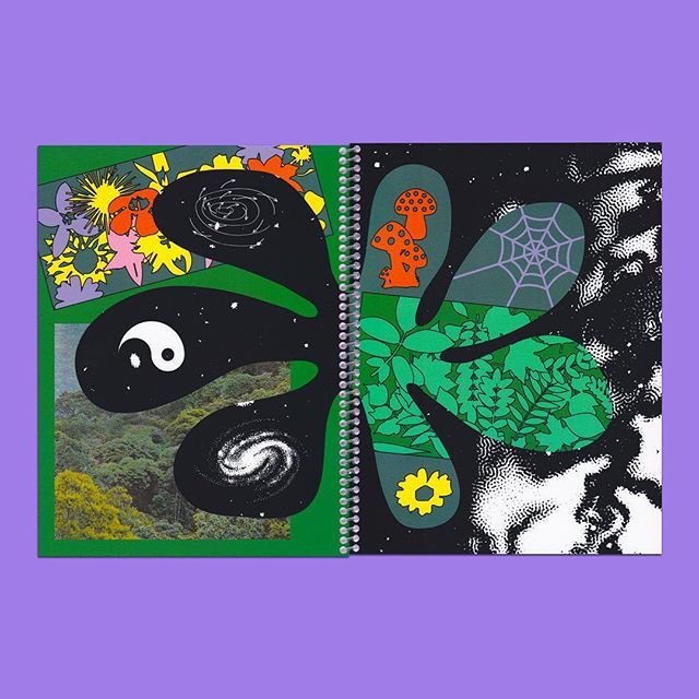 extravitamins's tweet photo. A spread from our book COSMIC DREAMING, available at #LAABF next month! 🕸
— 
@printedmatter_artbookfairs @printedmatterinc 
#delicatevacuum #fruitsartclub #thedesignblacklist #collectgraphics #artbook #graphicdesign #illustration #acid #cosmicdreaming https://t.co/wL4oDbxExD https://t.co/ZBxJDVQalE