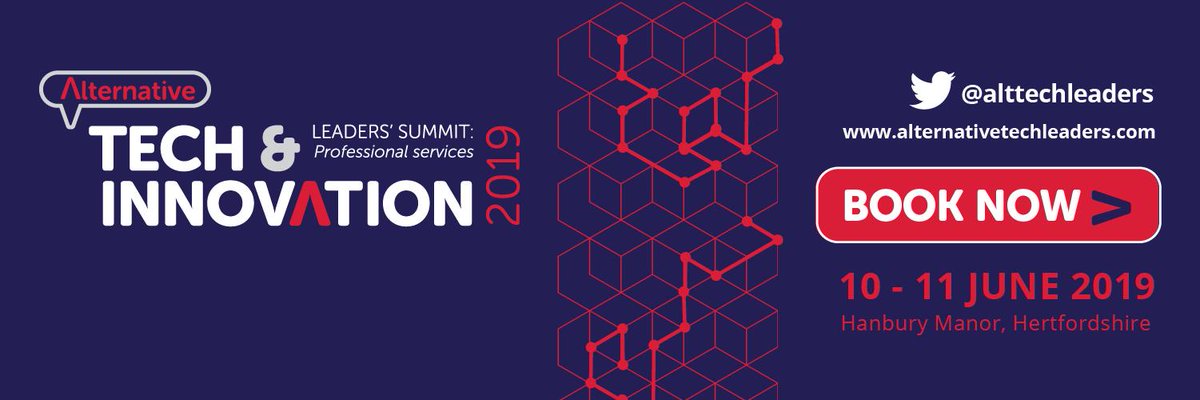 If you are an innovation leader in a professional services firm, please apply for a complimentary place at the Alternative Tech and Innovation Leaders' Summit: Professional Services, 10 &amp; 11 June bit.ly/2ruXx5m
<a href="/alttechleaders/">The Alternative Tech & Innovation Leaders' Summit</a> #realestate #consulting #accountancy #legal