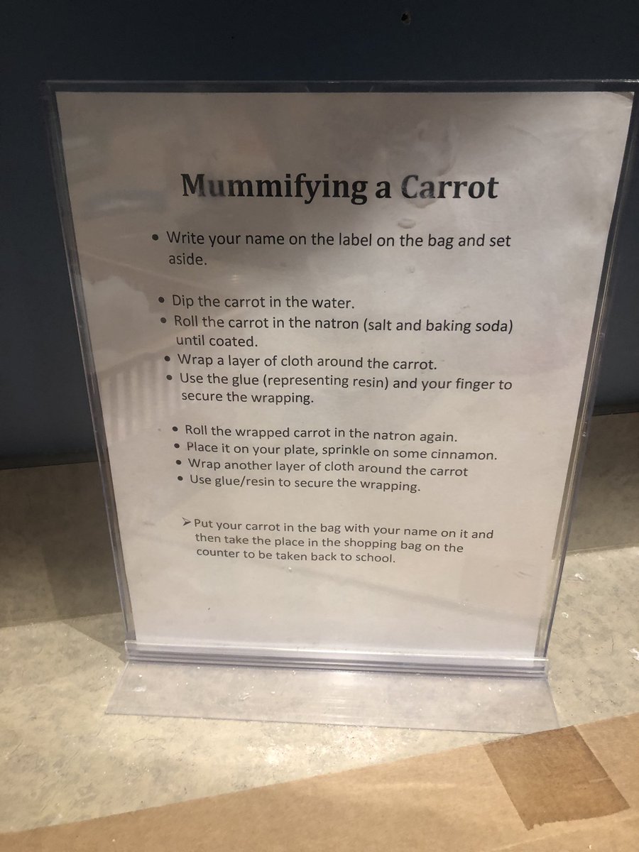 AlisonLubinski's tweet photo. Grade 7-8 students mummifying a carrot @WpgBeachSchool !!  Explore, create, learn!! 😊 https://t.co/VgirwPQFvf