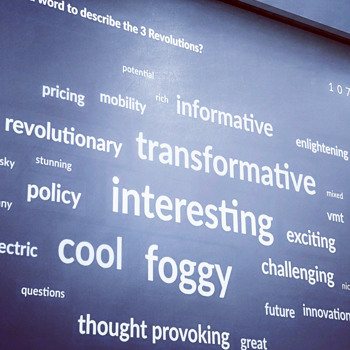 planneralba's tweet photo. #slido #poll #3revConference #transformative & #foggyoutlook
@ITS_UCDavis @3Rev_ITSDavis @DanSperling_ITS @Mollie_C_D_Ago https://t.co/bbLHDpnHqi