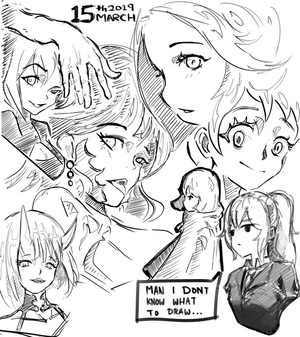 sketches

#digitalart #dailysketches #dailysketch #anime #animestyle #animestyleart #pencildrawing #photoshop_art #doodle #doodlesketch #illustration 