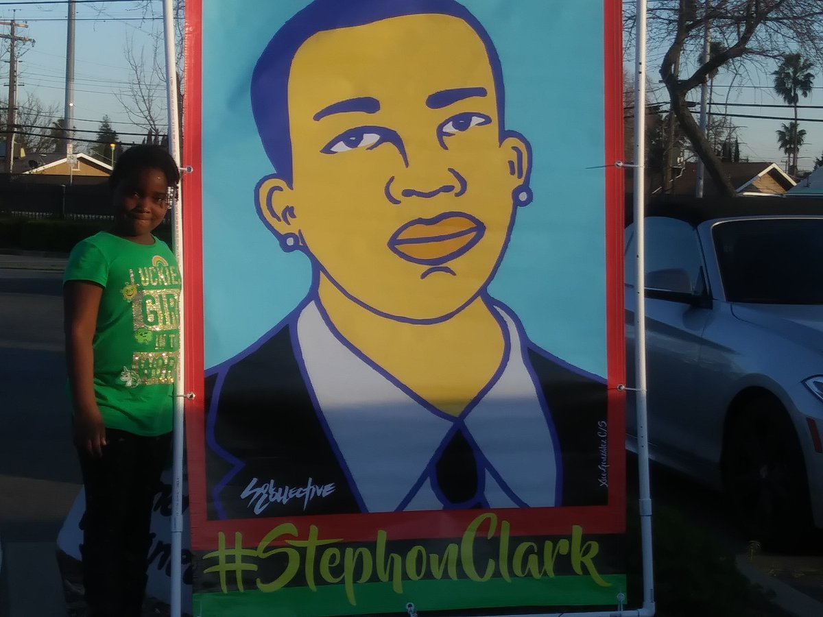 fayetalking's tweet photo. Yesterday we marched and rallied in Sacramento  with community members demanding Justice for Stephon Clark.  The  Commemoration-  One Year Later! Take These Streets in memory of  Stephon Clark. I AM Stephon Clark!! #StephonClark #JusticeforStephon https://t.co/JZYxbRWNB9