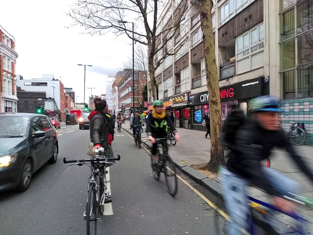 CricklewoodMum's tweet photo. From Islington as we #MakeTheLane #OldStreet https://t.co/L45c0gwtMy