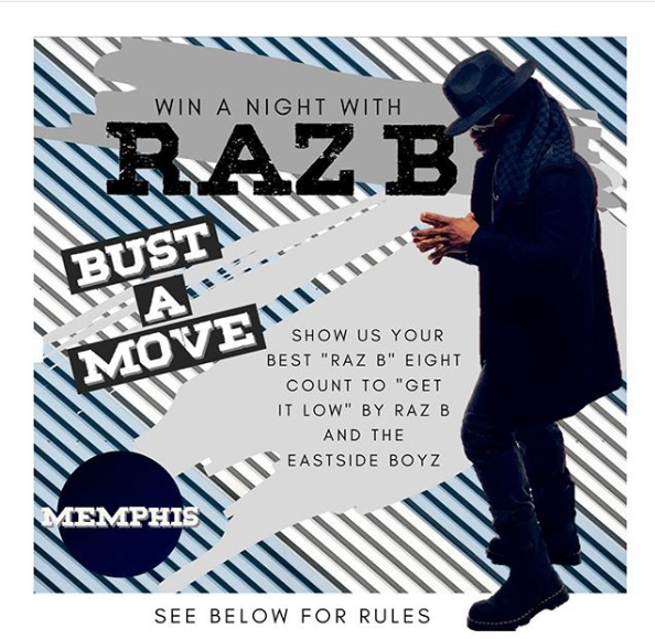 HuesBox's tweet image. MEMPHIS Win “A Night with Raz B” Tour Giveaway!

Raz B wants to hang out with his fans during the #MillenniumTour! Win 2x tickets and 2x backstage passes to the Memphis show as Raz-B’s special guests! Check out our Instagram for instructions to enter! instagram.com/p/BvMXlgelv4I/