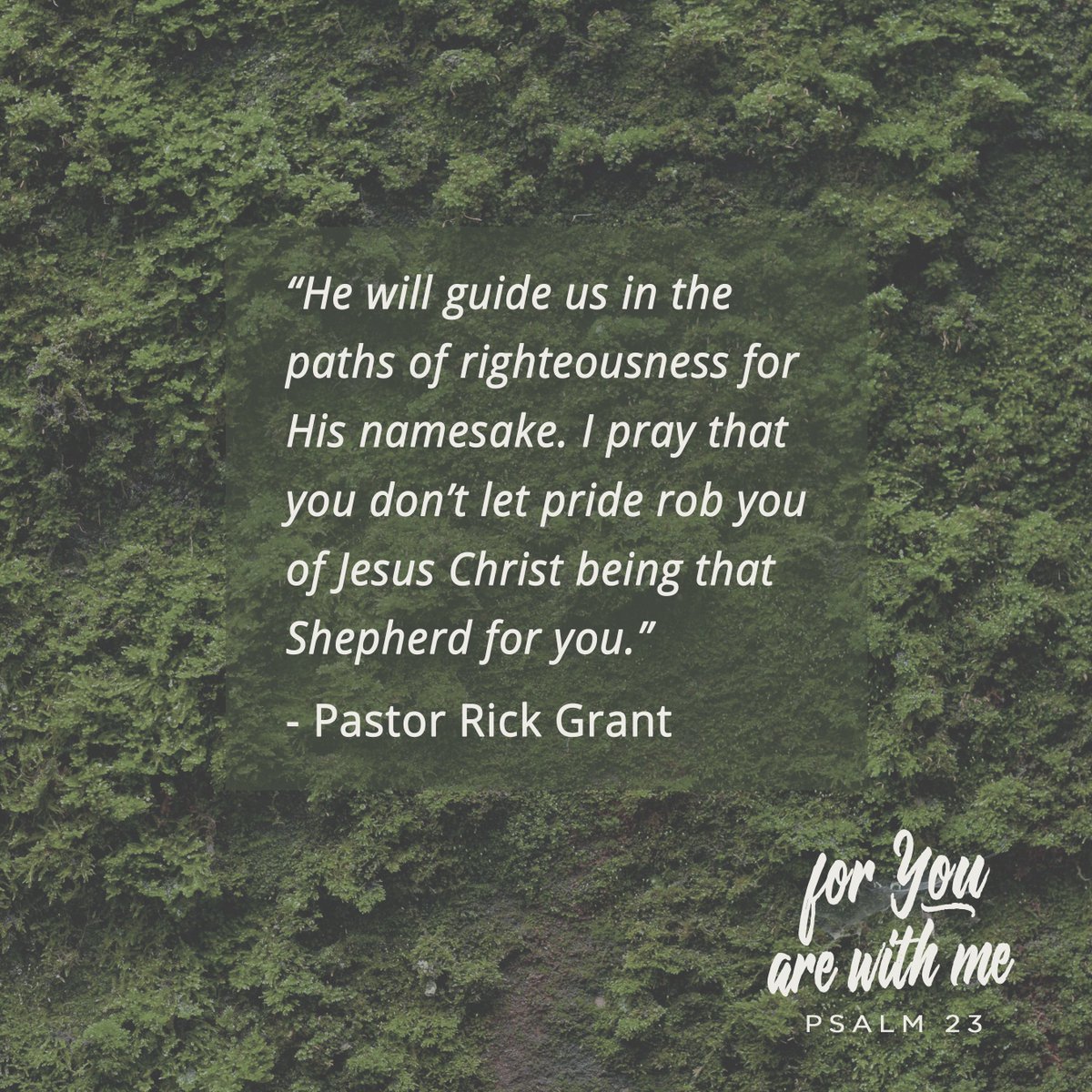 FirstBenton's tweet photo. "He will guide us in the paths of righteousness for His namesake. I pray that you don't let pride rob you of Jesus Christ being that Shepherd for you."- Pastor Rick | Following the Right Path https://t.co/pD8YLMwRHr #forYouarewithme https://t.co/kj5UoFnLH5