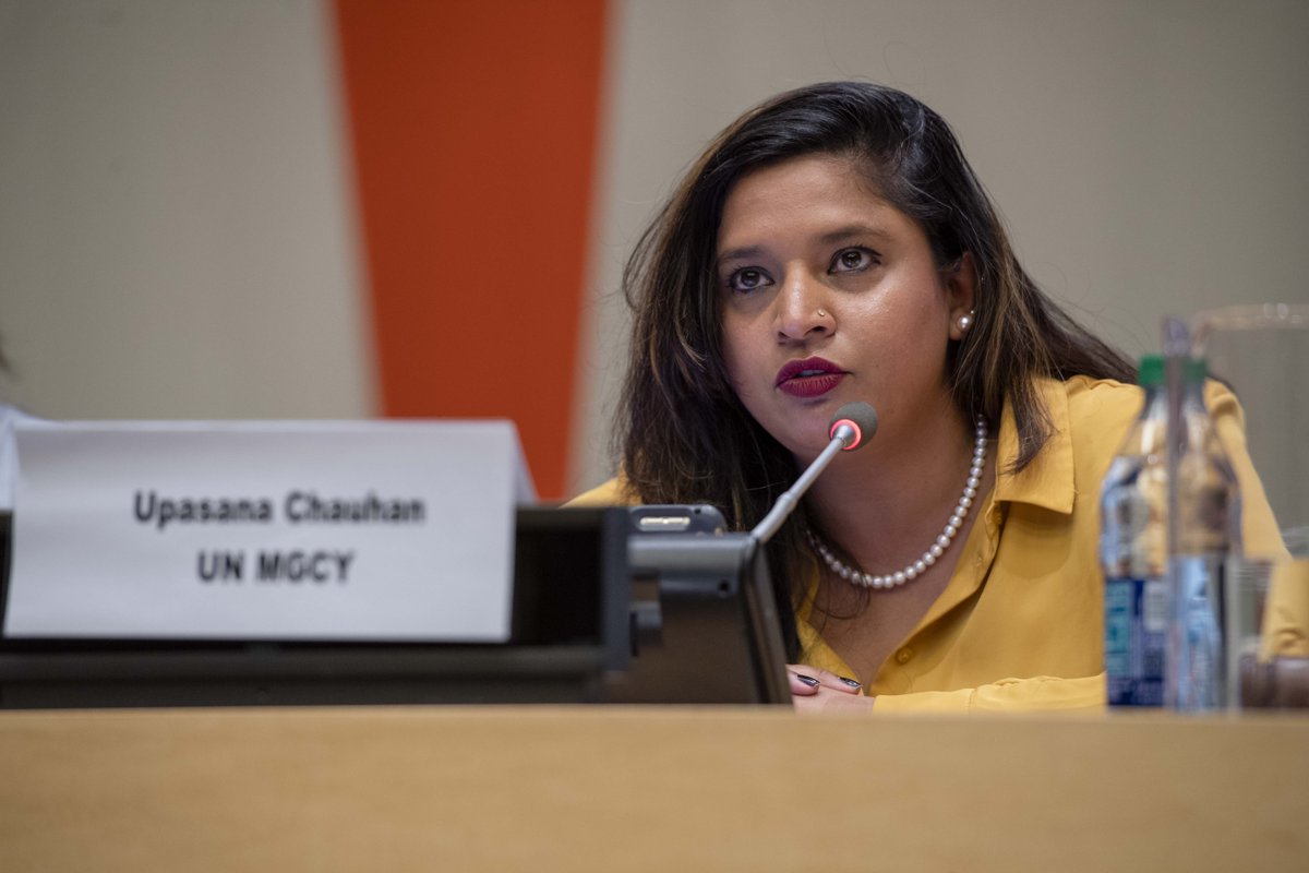 UN_CSW's tweet photo. "Justice delayed is justice denied." -- @UpasanaC @UNMGCY at #CSW63 event on ending sexual harassment. https://t.co/LMQoipYCFt