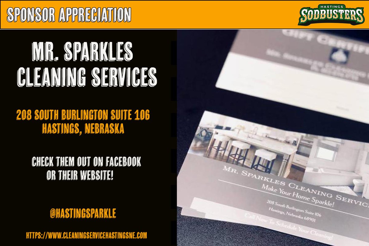 GoSodbusters's tweet photo. Partnership #2
We stated yesterday that we post on only Mondays.. but, we figured that we appreciate our sponsors so much! We would post a new one everyday🙂
Today, we welcome and honor Mr. Sparkles Cleaning Services!
#GoSodbusters https://t.co/NQb4Yfj2W7