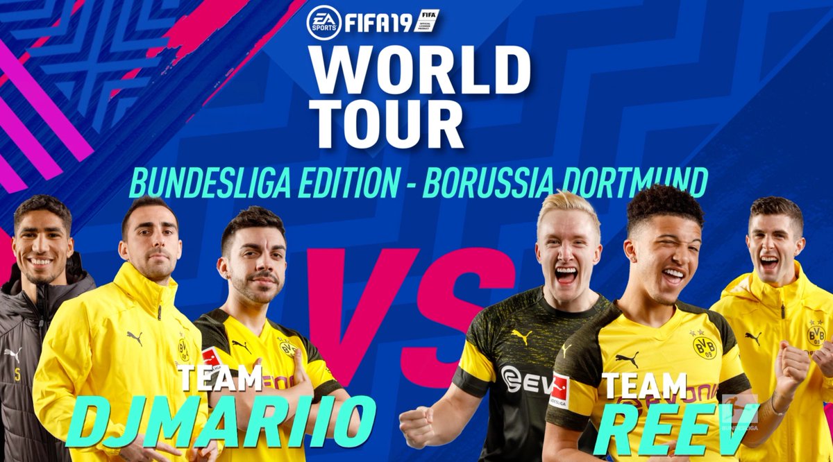 GAME ON! ๐ฎ
Watch @cpulisic_10, @Sanchooo10 and @TheReevHD take on @AchrafHakimi, @paco93alcacer, and @DjMaRiiO_90 in a #FIFA19 showdown! ๐ค